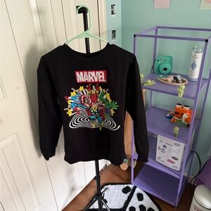 Marvel Kids Black Graphic Sweatshirt